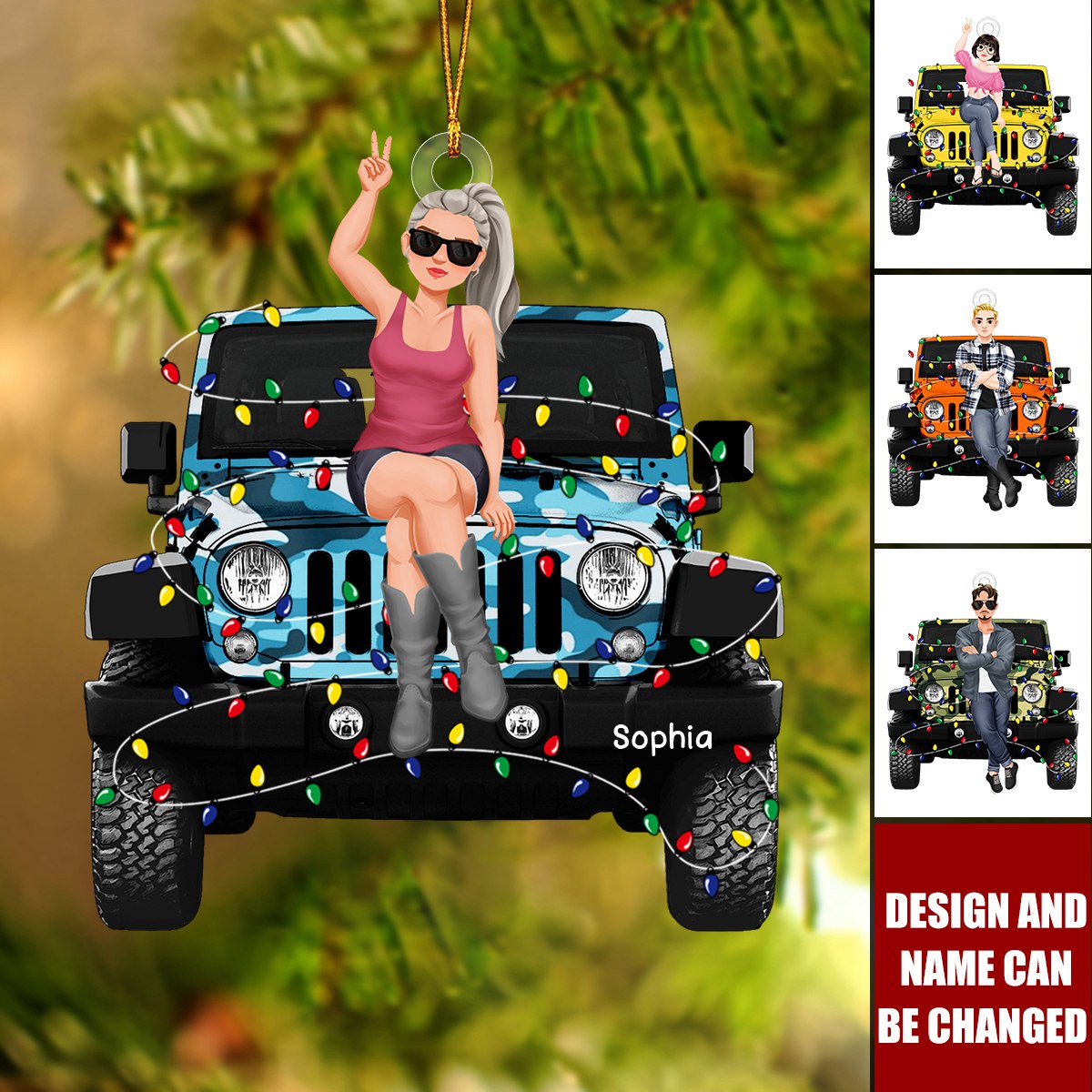 New Release - Off Road Couple Personalized Christmas Ornament