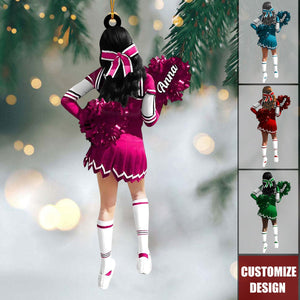 Personalized Cheerleading Pom pom Girl Christmas Ornaments - New Release