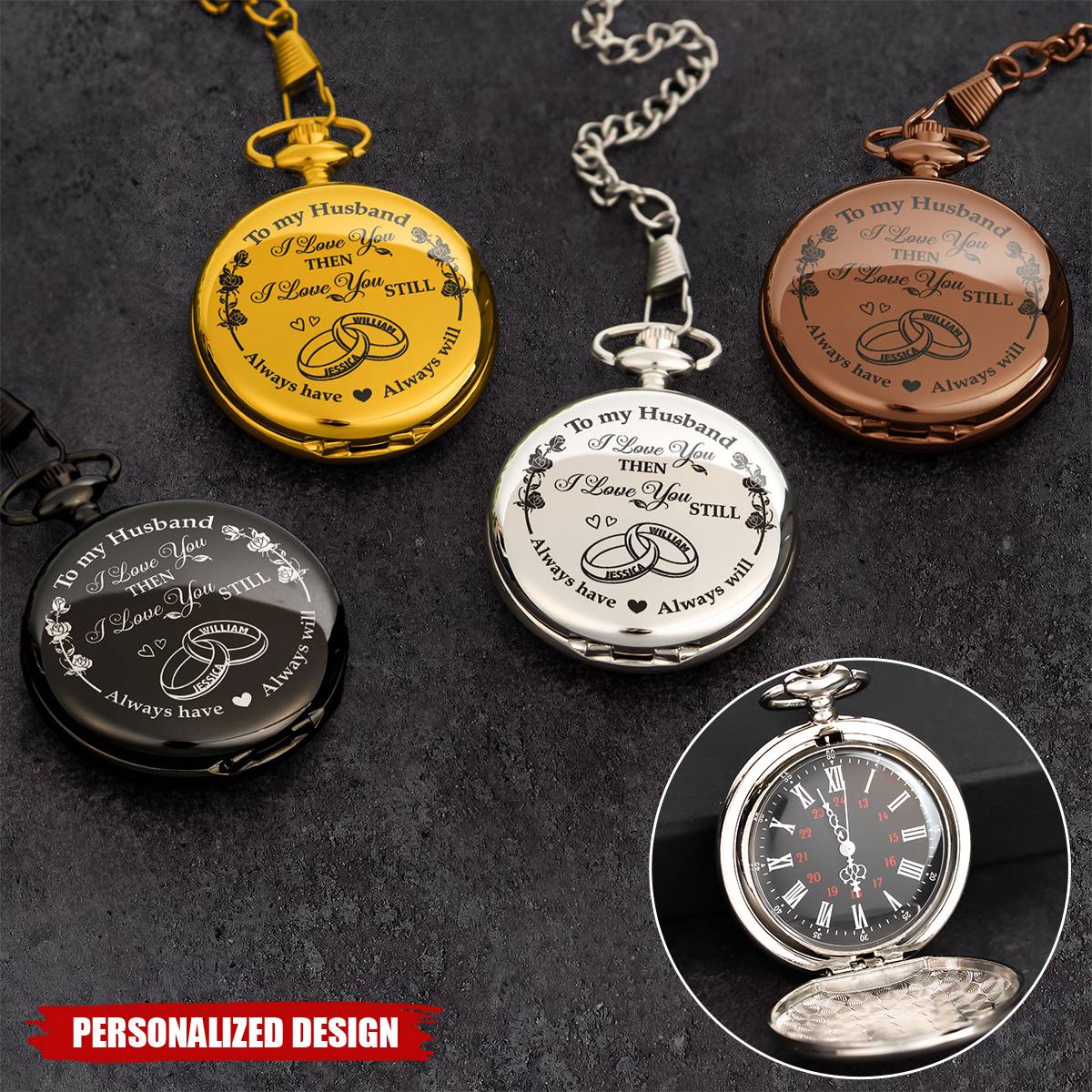 I Love You Then I Love You Still-Personalized Pocket Watch