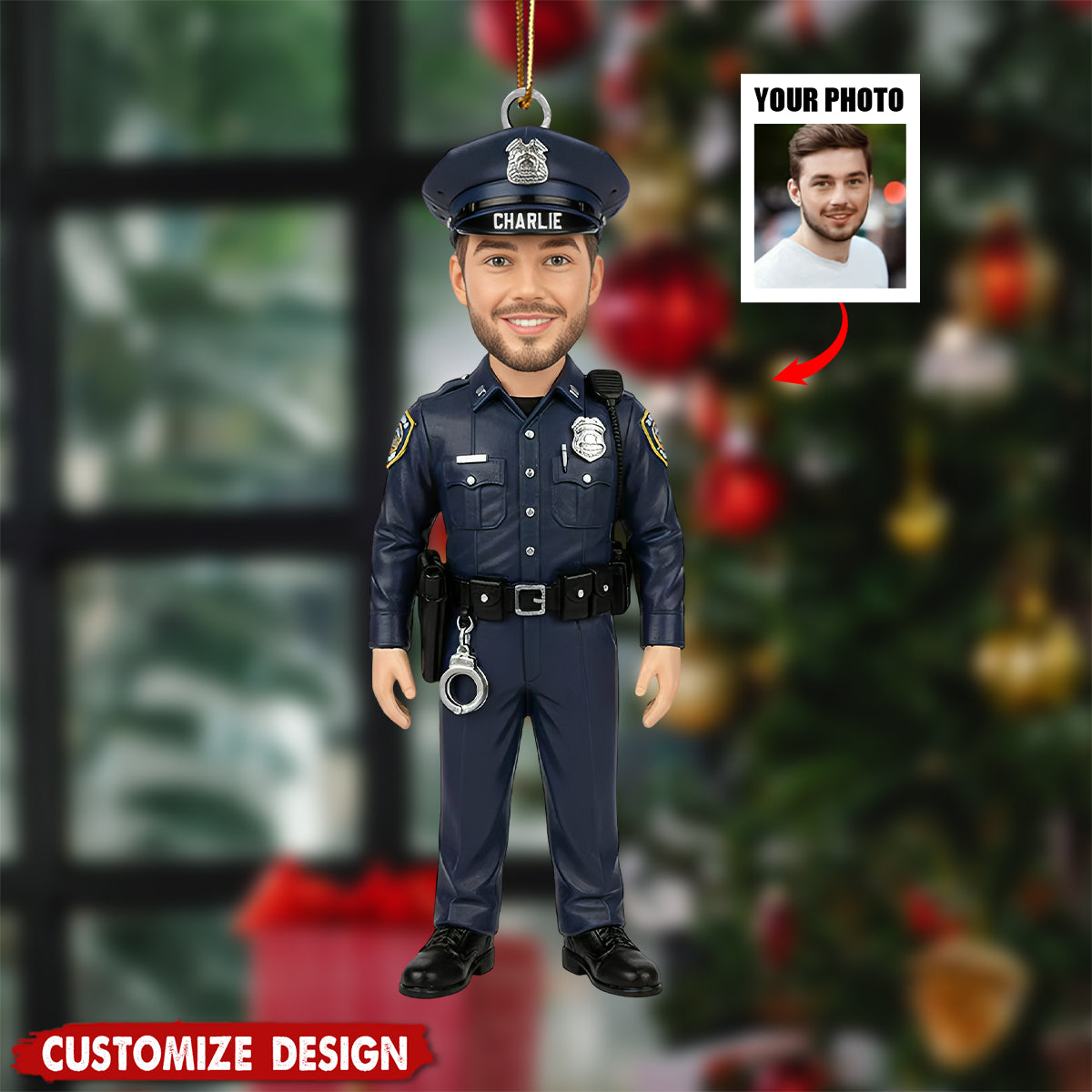 Proud To Be Police Officer - Personalized Police Officer Ornament