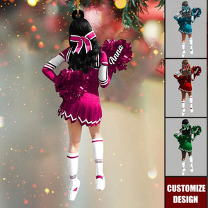 Personalized Cheerleading Pom pom Girl Christmas Ornaments - New Release