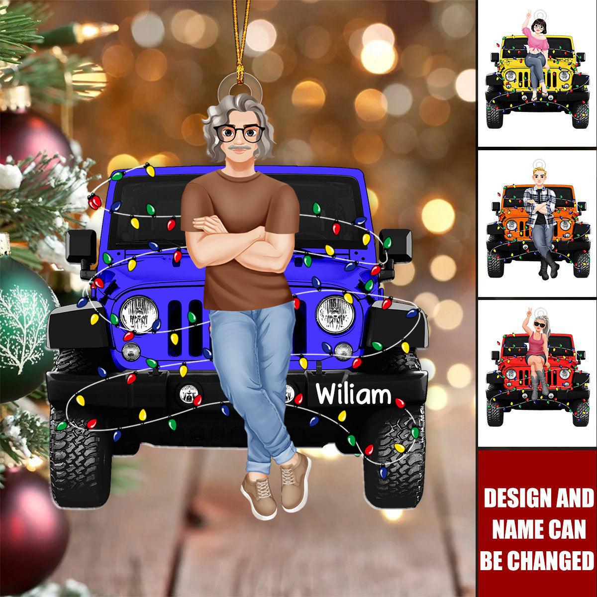 New Release - Off Road Couple Personalized Christmas Ornament