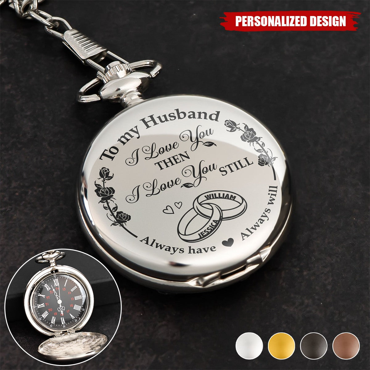 I Love You Then I Love You Still-Personalized Pocket Watch