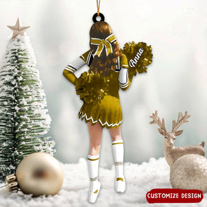 Personalized Cheerleading Pom pom Girl Christmas Ornaments - New Release