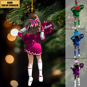 Personalized Cheerleading Pom pom Girl Christmas Ornaments - New Release