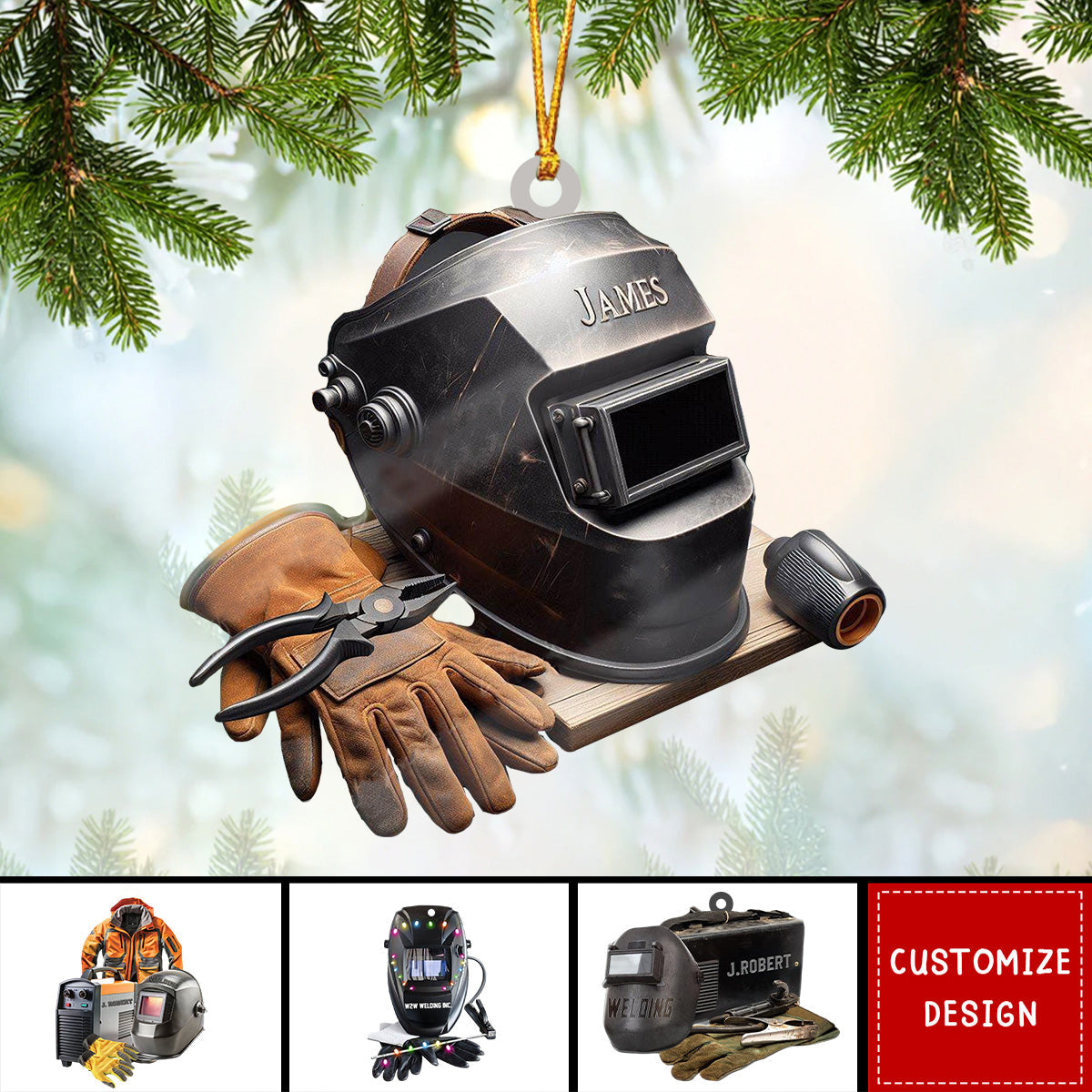 Personalized  Welder Ornament - New Release