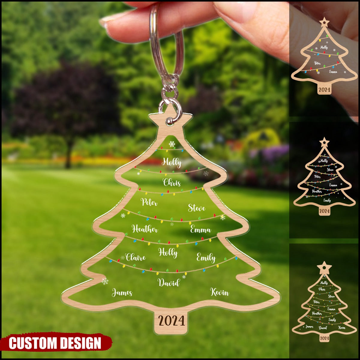 New Release - Wish You A Wonderful Christmas - Personalized Acrylic Keychain - Gift For Family Members