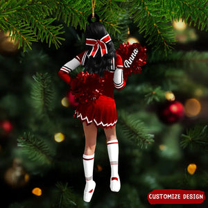 Personalized Cheerleading Pom pom Girl Christmas Ornaments - New Release