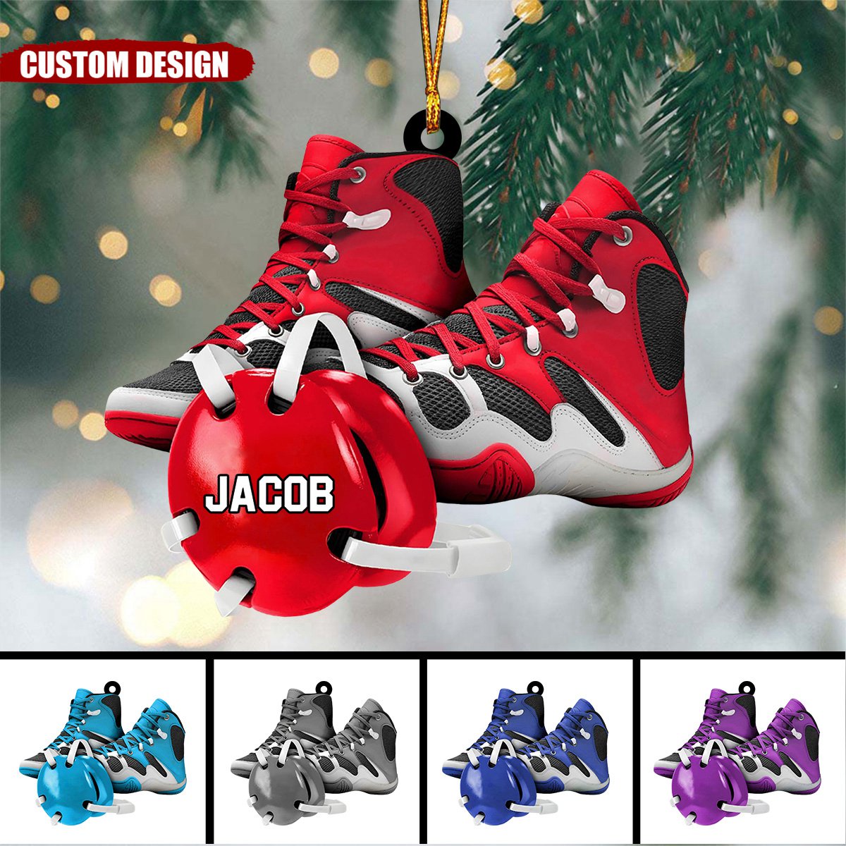 Personalized Wrestling Christmas Ornament Gift For Wrestling Lovers- New Release