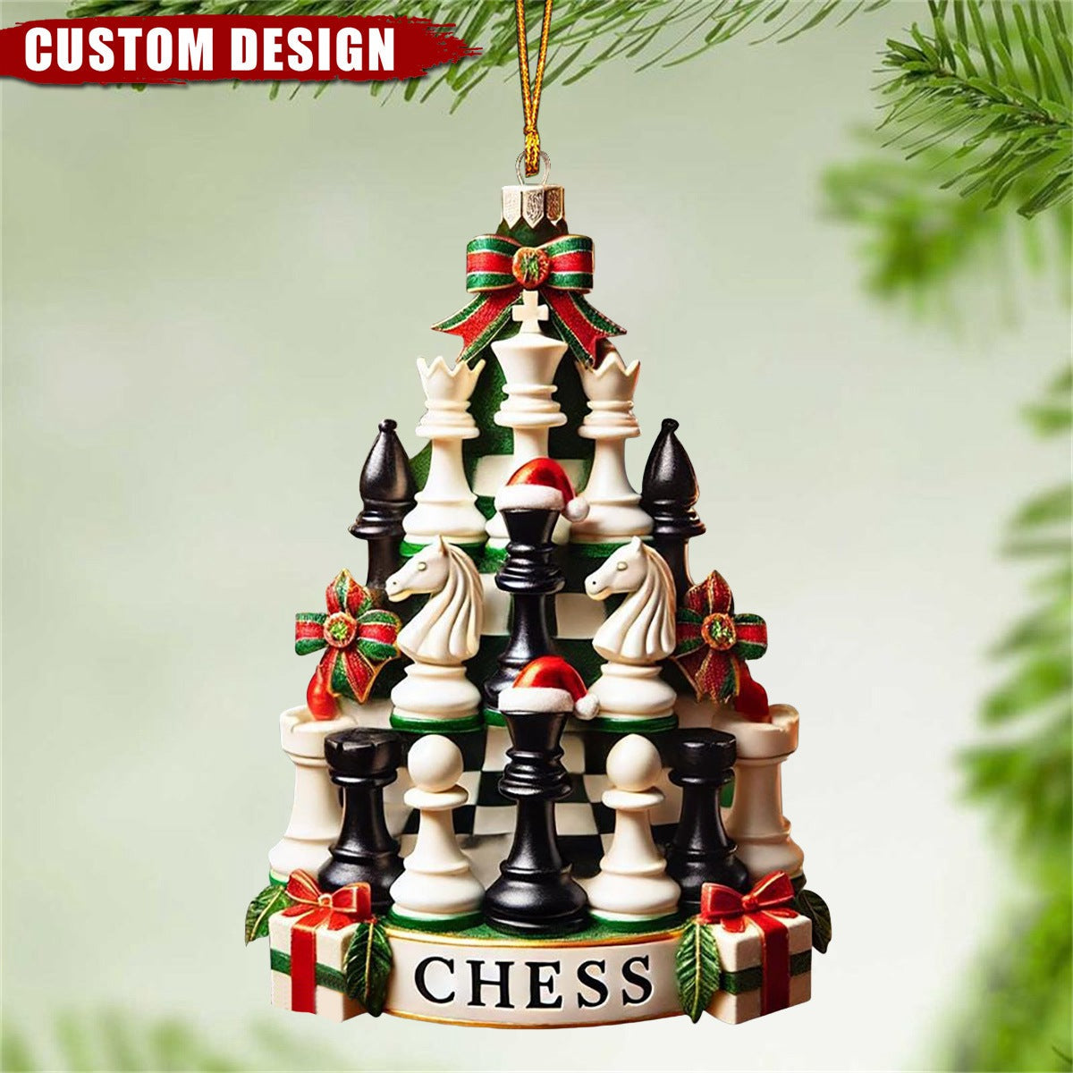 Personalized Chess Christmas Ornament - Gift For Chess Lovers - 2025 New Release
