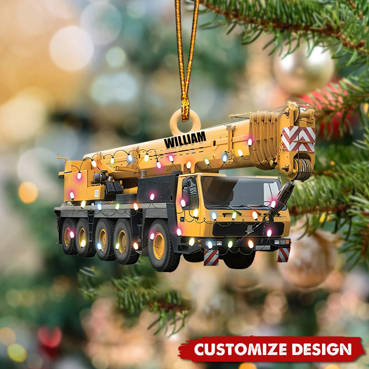 Personalized Crane Vehicles Ornament, Heavy Equipment Operator Ornament New Release