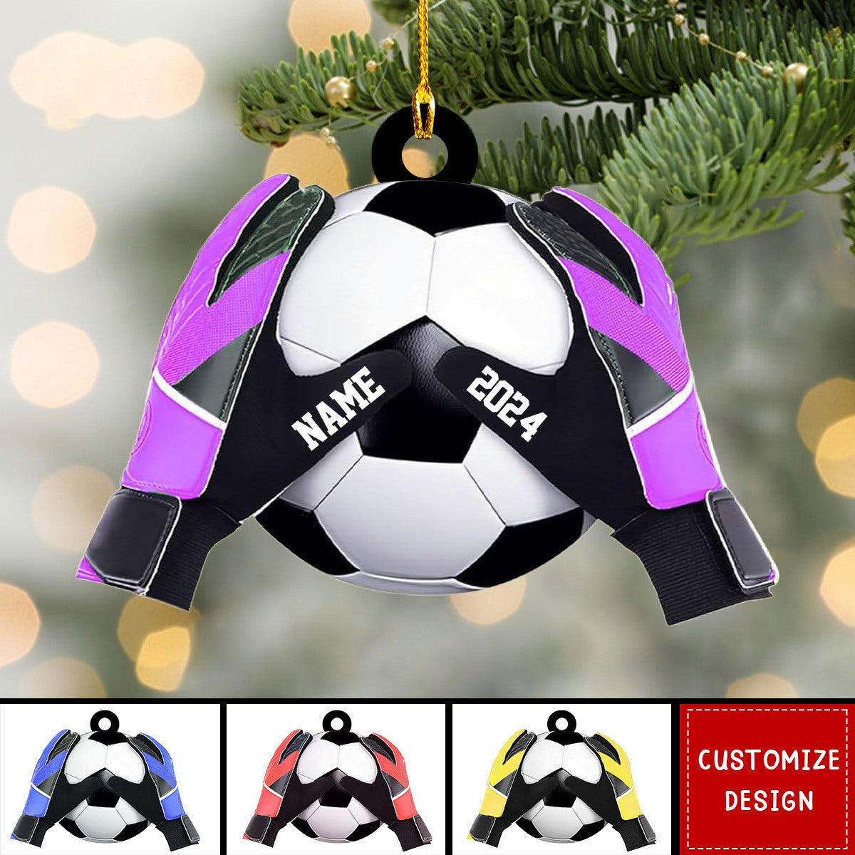 Personalized  Soccer Goal Keeper Christmas Ornament - Gift For Soccer Lovers - New Release