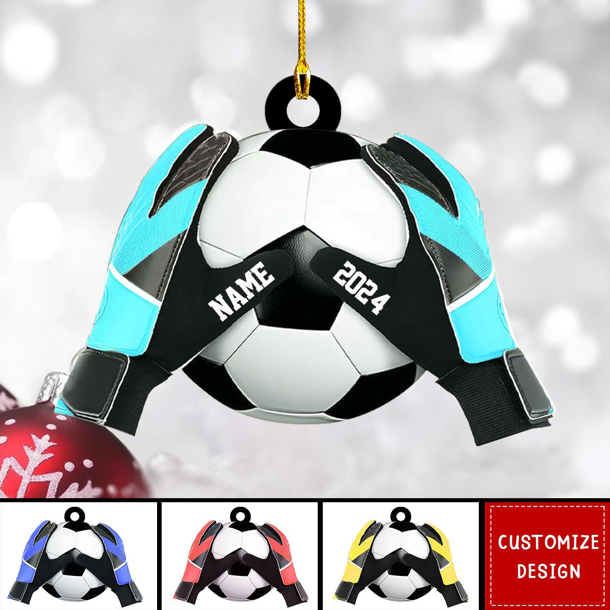 Personalized  Soccer Goal Keeper Christmas Ornament - Gift For Soccer Lovers - New Release