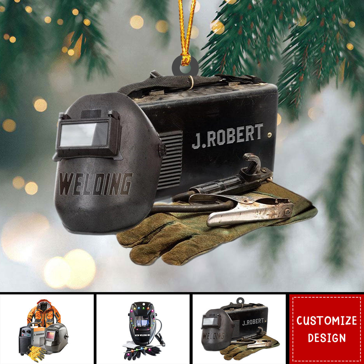 Personalized  Welder Ornament - New Release