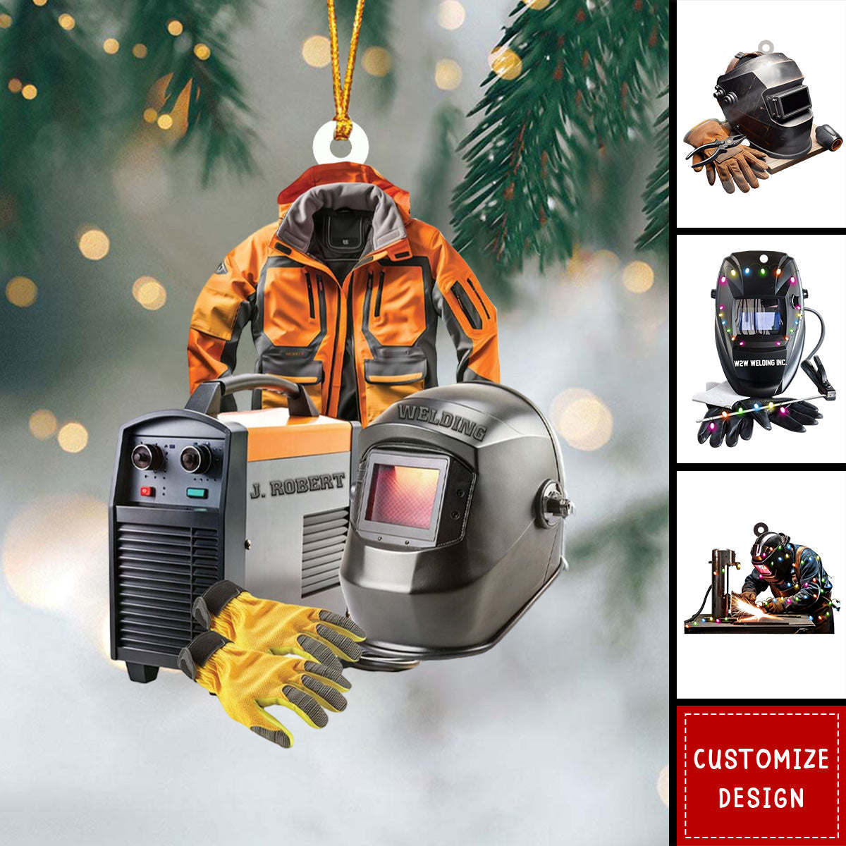 Personalized  Welder Ornament - New Release