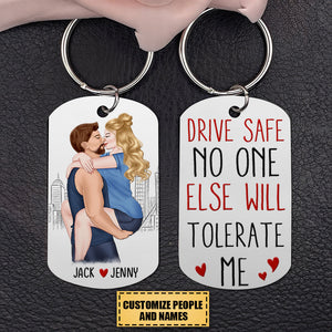 Personalized Stainless Steel Keychain- Gift For Couple- Couple Stainless Steel Keychain