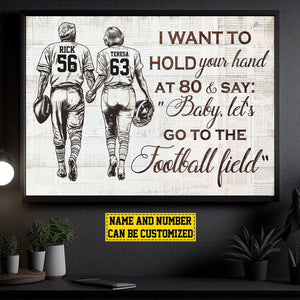 I Want To Hold Your Hand - Personalized Football Poster-Gift For Football Lovers