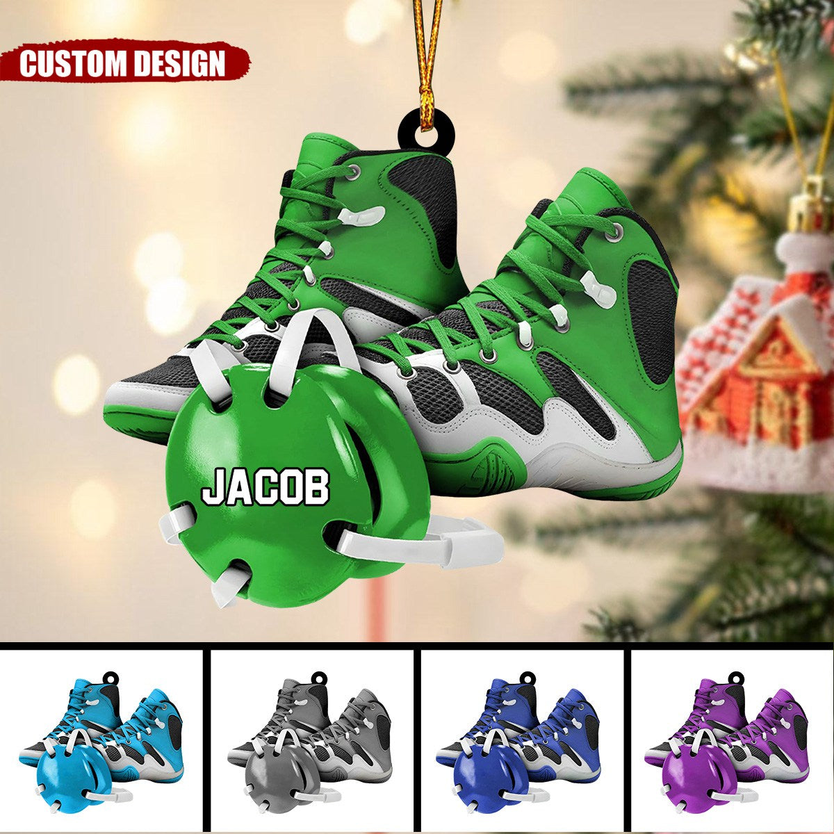 Personalized Wrestling Christmas Ornament Gift For Wrestling Lovers- New Release