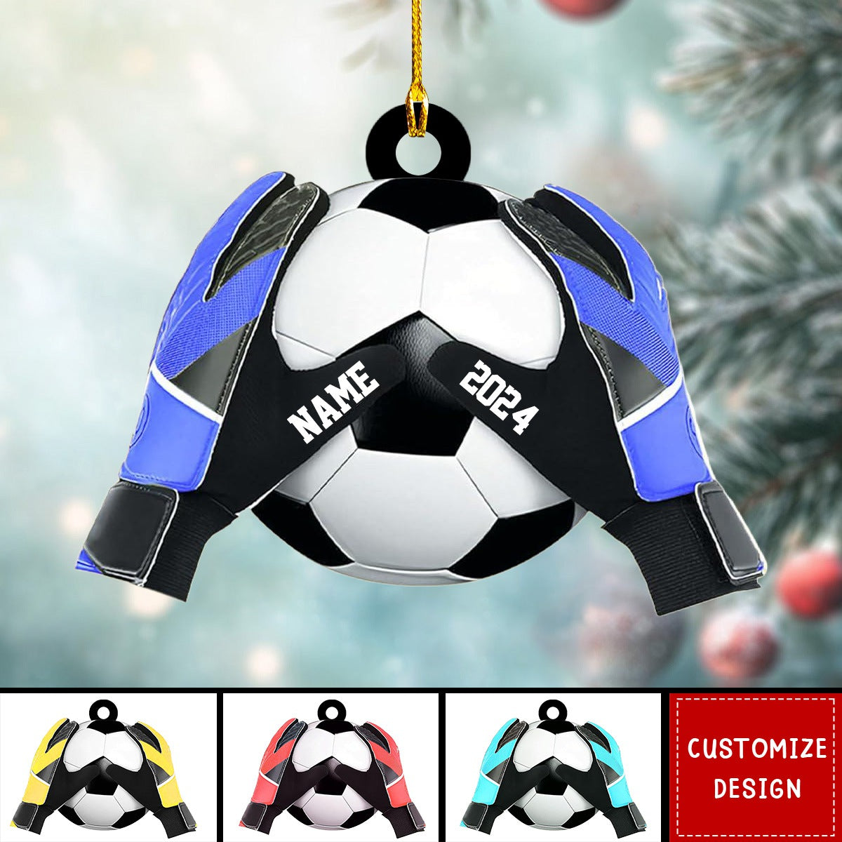 Personalized  Soccer Goal Keeper Christmas Ornament - Gift For Soccer Lovers - New Release
