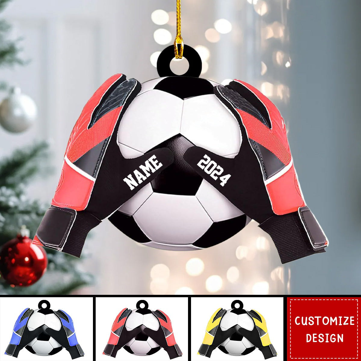 Personalized  Soccer Goal Keeper Christmas Ornament - Gift For Soccer Lovers - New Release