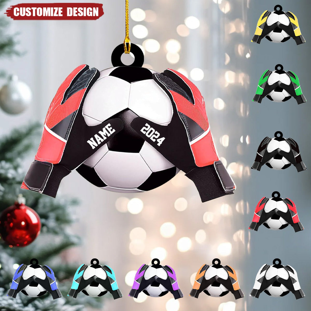 Personalized  Soccer Goal Keeper Christmas Ornament - Gift For Soccer Lovers - New Release