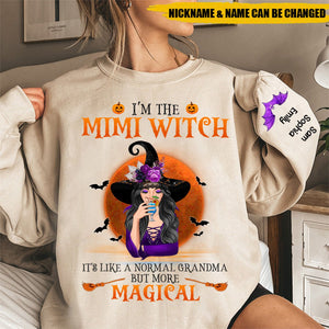 I'm A Grandma Witch Personalized Sweatshirt, Halloween Gift