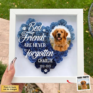 Once By My Heart - Personalized Memorial Flower Shadow Box, Sympathy Gifts For Loss Of Pets
