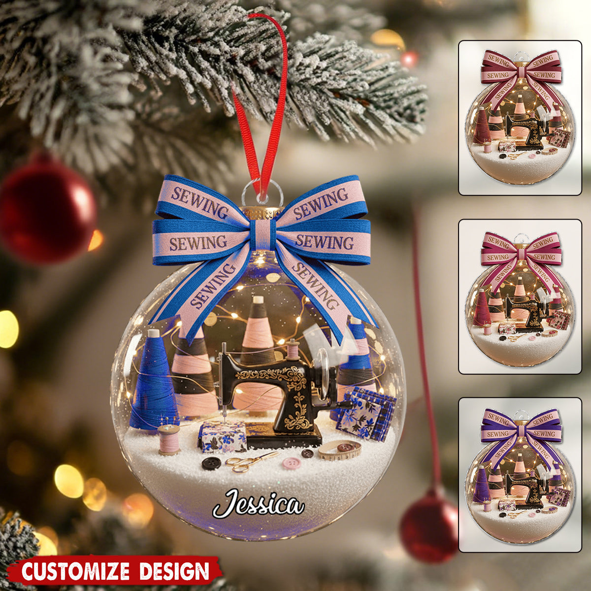 Personalized Sewing Ornament - Gift For Sewing Lovers