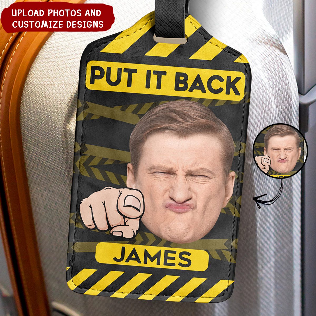 Put It Back - Personalized Photo Luggage Tag