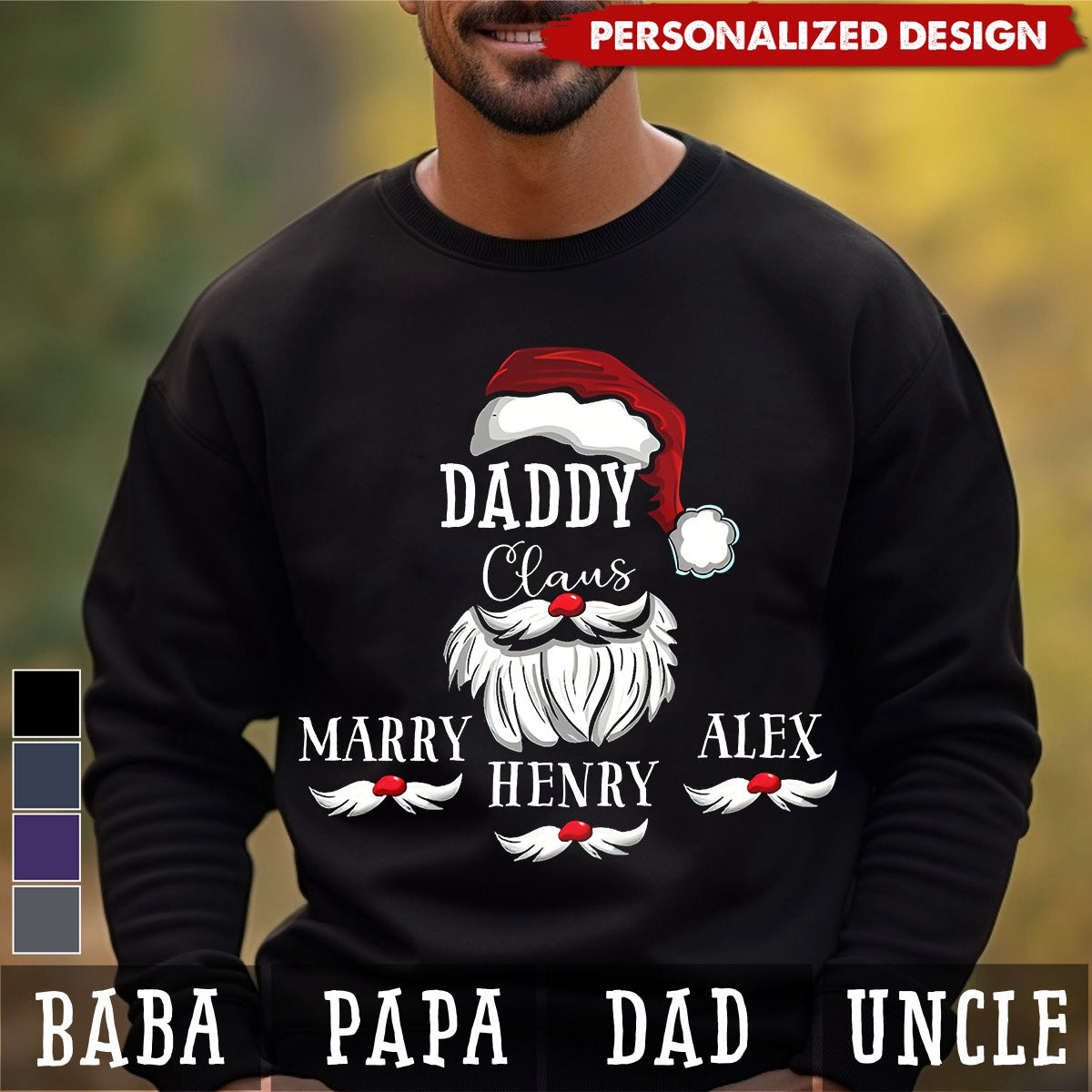 New Release Papa Claus And Grandkids Christmas-Personalized Sweatshirt