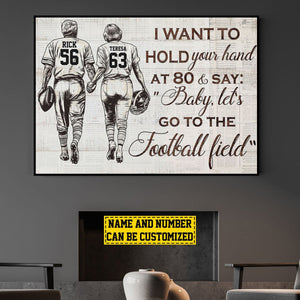 I Want To Hold Your Hand - Personalized Football Poster-Gift For Football Lovers