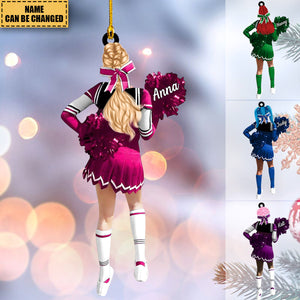 Personalized Cheerleading Pom pom Girl Christmas Ornaments - New Release