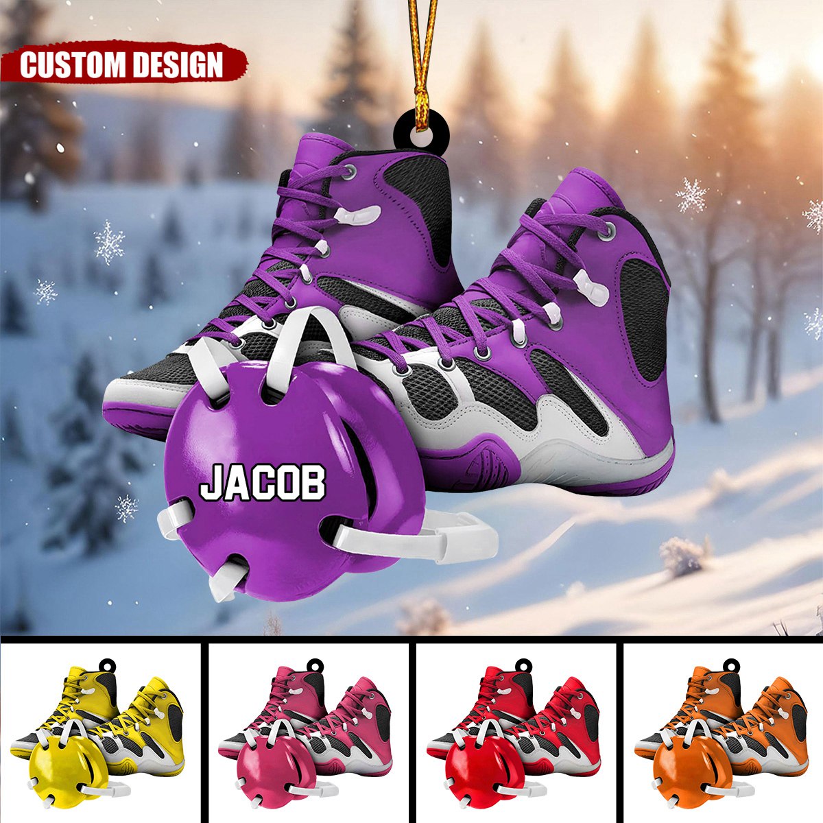 Personalized Wrestling Christmas Ornament Gift For Wrestling Lovers- New Release