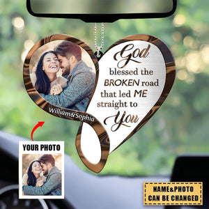 Personalized Infinity Heart God Blessed Couple Personalized Acrylic Christmas Ornament