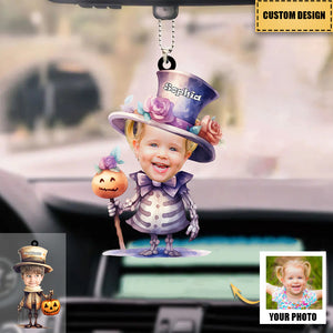 Image Upload Personalized Halloween Ornaments & Keychain - Best Gift for Kids