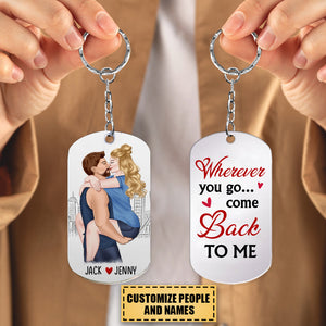Personalized Stainless Steel Keychain- Gift For Couple- Couple Stainless Steel Keychain