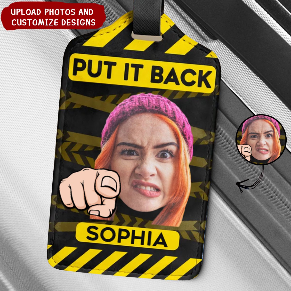 Put It Back - Personalized Photo Luggage Tag