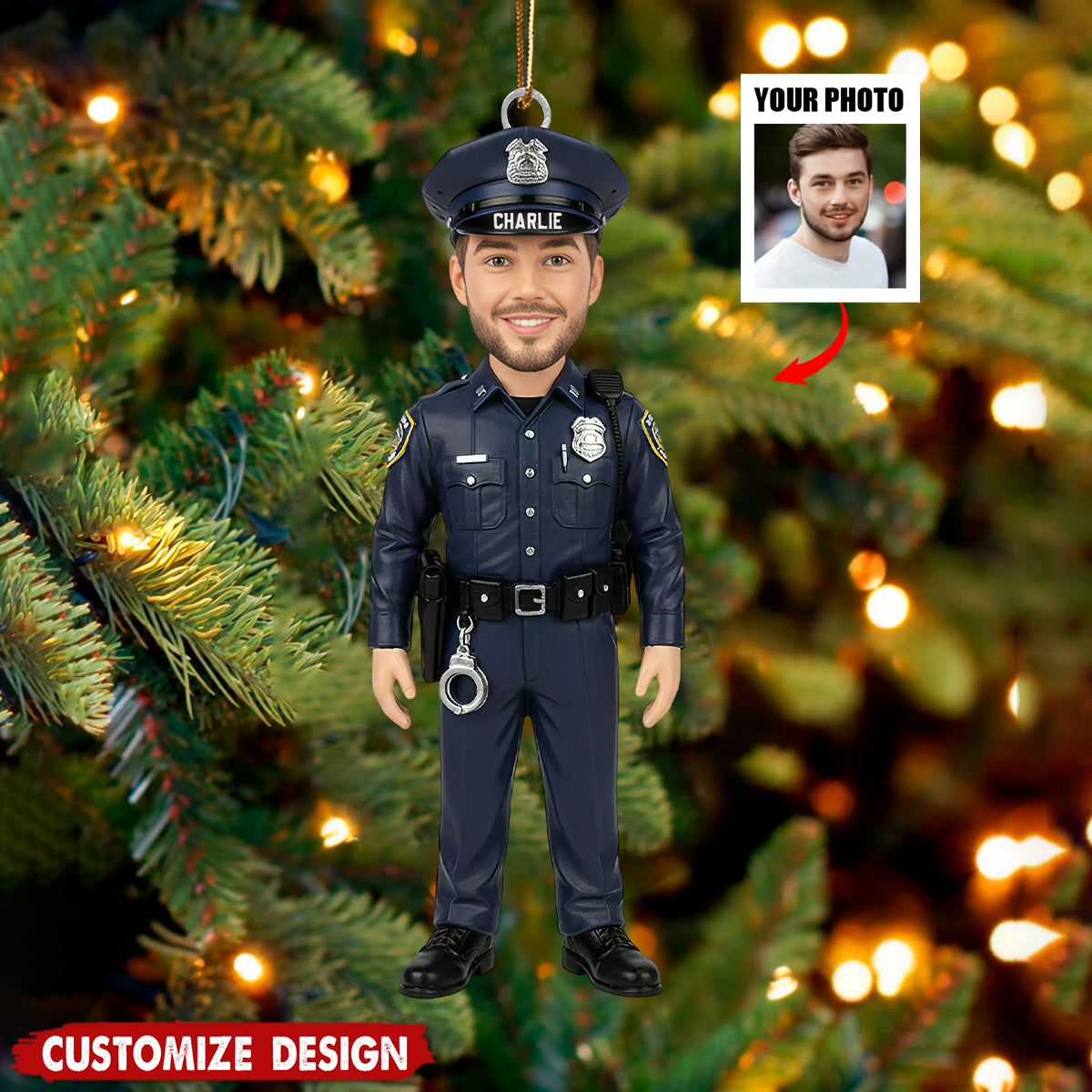 Proud To Be Police Officer - Personalized Police Officer Ornament