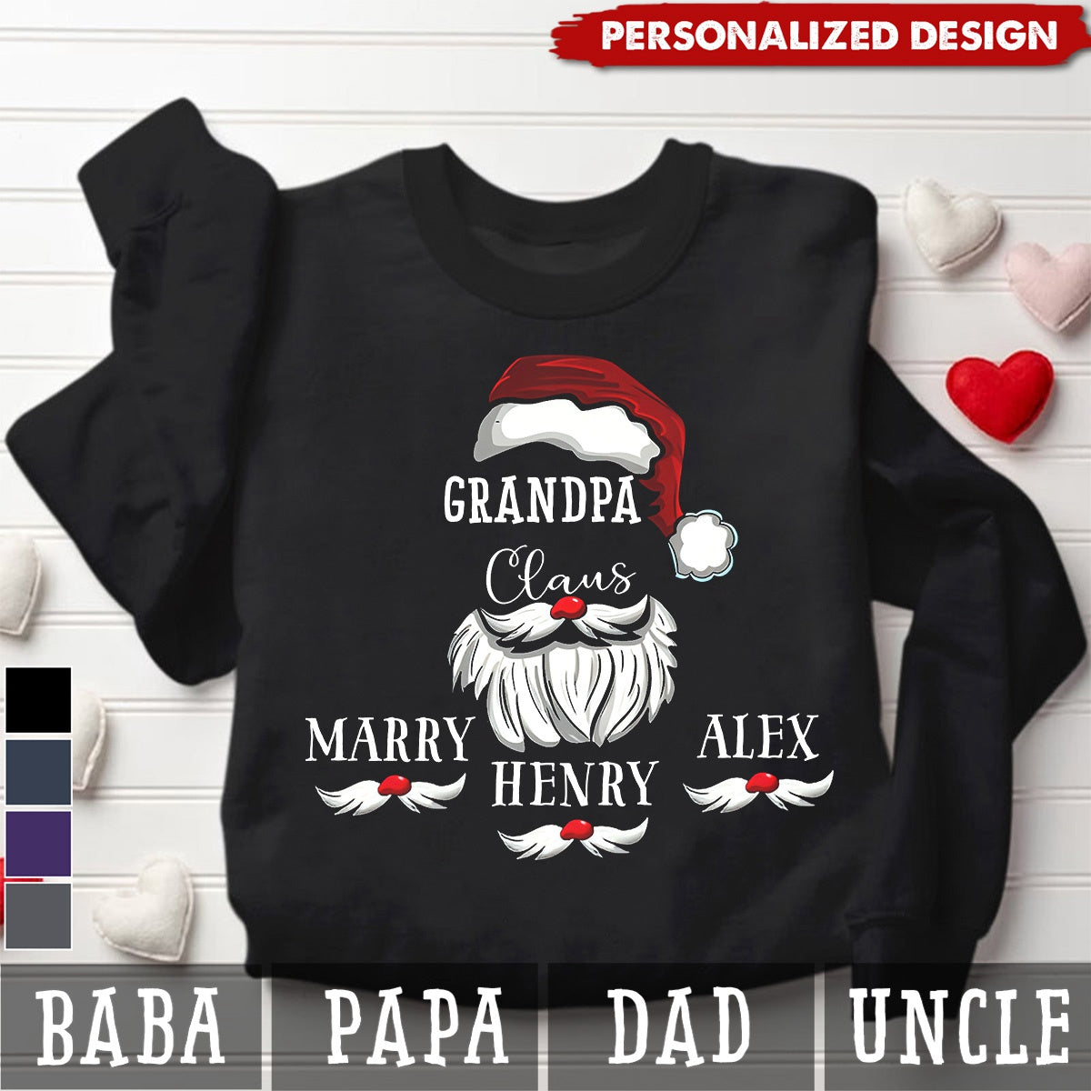 New Release Papa Claus And Grandkids Christmas-Personalized Sweatshirt