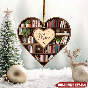 New Release Personalized Christmas Book Tree Name Ornament