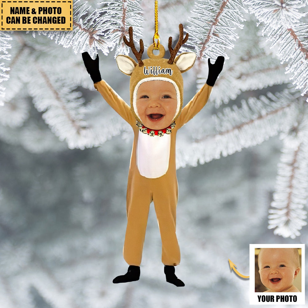 Personalized Photo upload Family Christmas Ornament - Merry Christmas