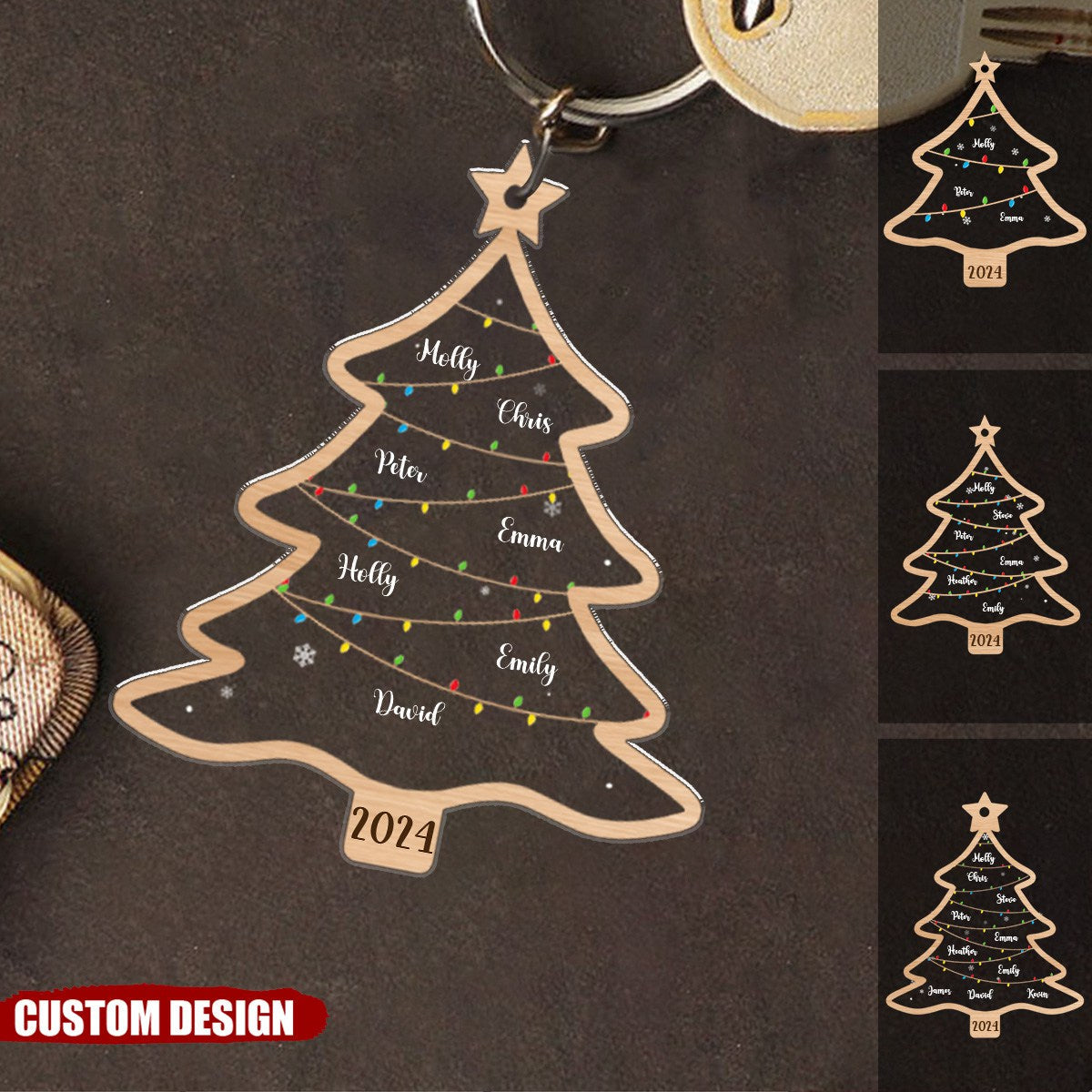 New Release - Wish You A Wonderful Christmas - Personalized Acrylic Keychain - Gift For Family Members