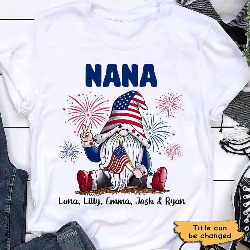 4th Of July Independence Day - Grandma Personalized Shirt