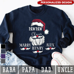 2024 New Release Papa Claus And Grandkids Christmas-Personalized Sweatshirt