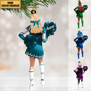 Personalized Cheerleading Pom pom Girl Christmas Ornaments - New Release