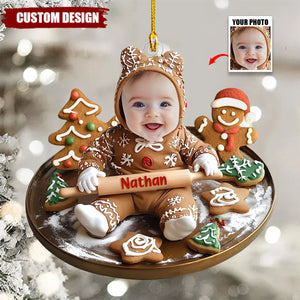 Baking With Baby: A Gingerbread Christmas - Personalized 1-Layer Acrylic Ornament