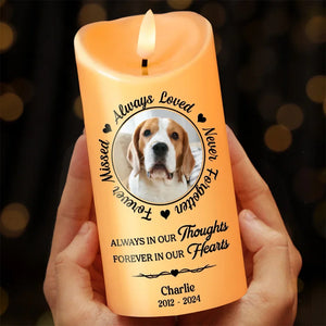 Custom Photo Your Light Will Always Shine In Our Hearts - Memorial Personalized Custom LED Candle