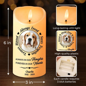 Custom Photo Your Light Will Always Shine In Our Hearts - Memorial Personalized Custom LED Candle