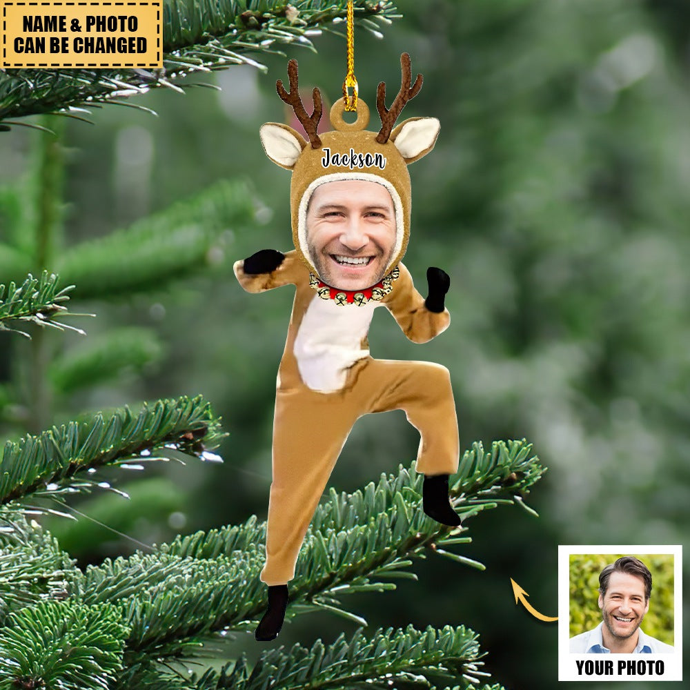 Personalized Photo upload Family Christmas Ornament - Merry Christmas