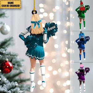 Personalized Cheerleading Pom pom Girl Christmas Ornaments - New Release